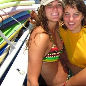 Billabong Womens striped detail full bikini set. Size L.